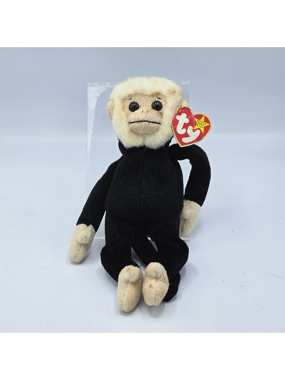 Vintage Ty Original Beanie Baby Mooch Monkey Plush Stuffed Animal W Tag 1998